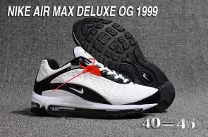 nike air max deluxe hommes sneakers white black